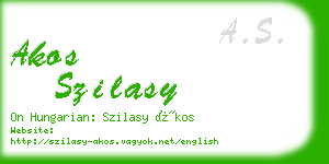 akos szilasy business card